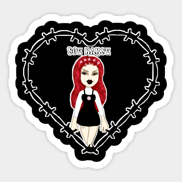 90z Babyz Bratz Sticker by Lewd Crude Never Rude